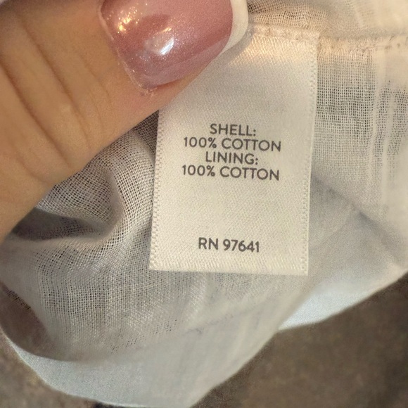 J Jill Sleeveless Dress Striped White Blue Black Pockets 100% Cotton Size Large - Picture 6 of 7